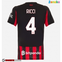 Ženske Nogometnih dresov AC Milan Samuele Ricci #4 Domači 2025-26 Kratki rokavi